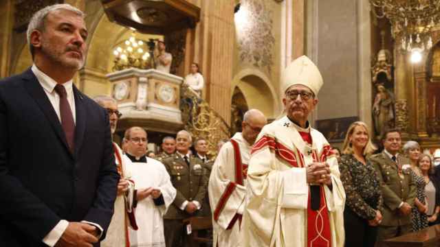El arzobispo de Barcelona, el cardenal Joan Josep Omella, en la tradicional misa por la fiesta mayor de Barcelona, la Mercè, en la basílica de la Mercè / EUROPA PRESS