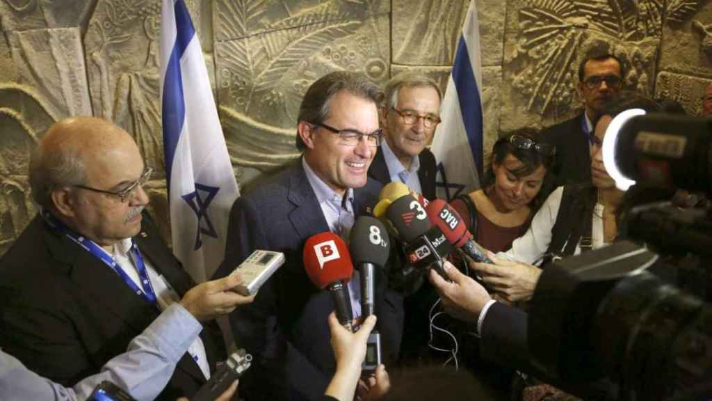 Artur Mas, Andreu Mas Colell y Xavier Trias, durante su viaje a Tel Aviv, a finales de 2013 / GENERALITAT DE CATALUNYA