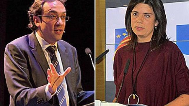 Josep Rull (CDC) y Montse Surroca (UDC)