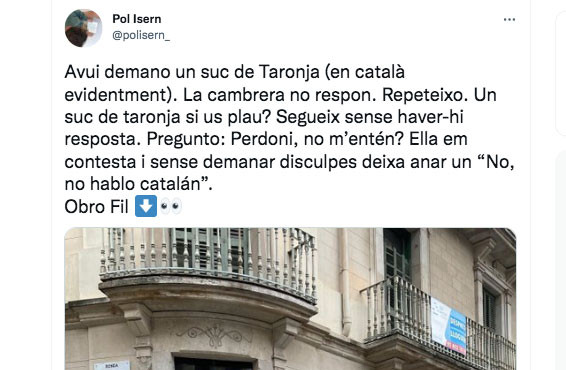 El tuit inicial del usuario contra Vivari / CG