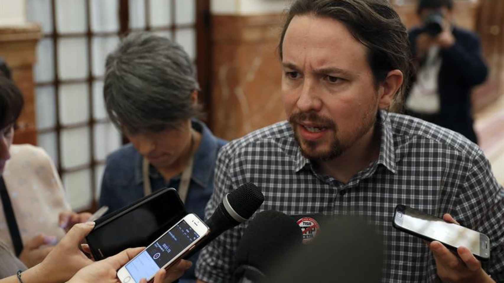 Pablo Iglesias en rueda de prensa / EFE