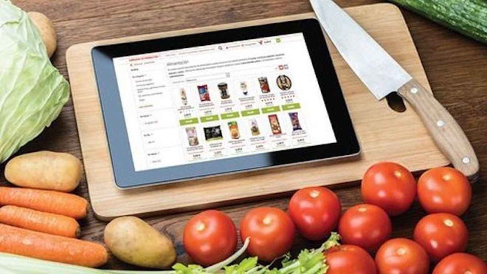 Una foto ilustrativa de la compra en supermercados online