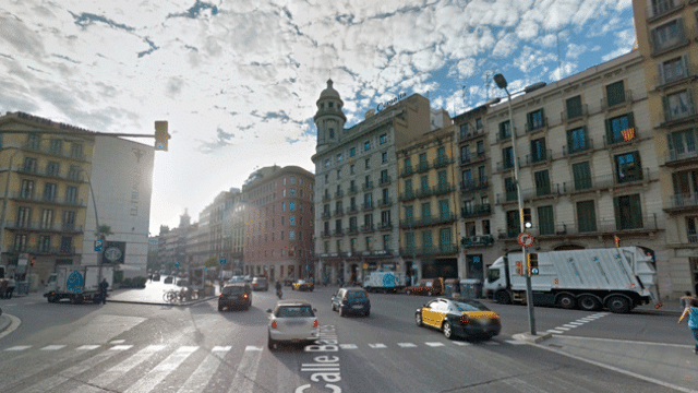 La calle Balmes de Barcelona, en el cruce con la calle Pelai / CG