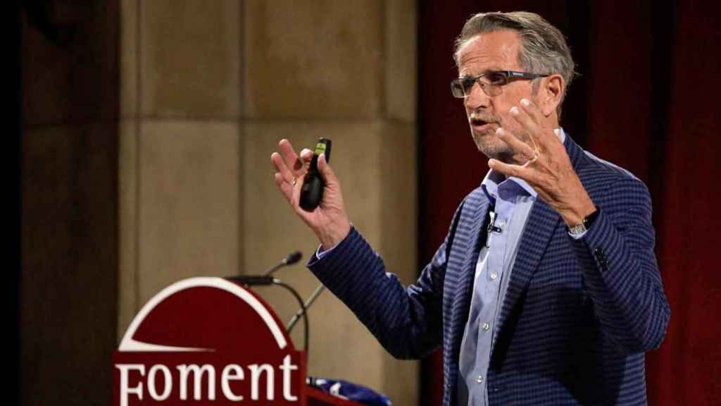 Bob Chapman, en el auditorio de Foment del Treball / FOMENT