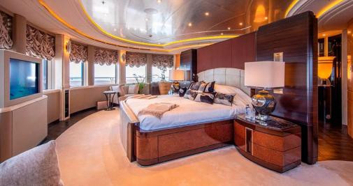 Una de las 'master suites' del 'Valerie', de Sergey Chemezov / Cedida