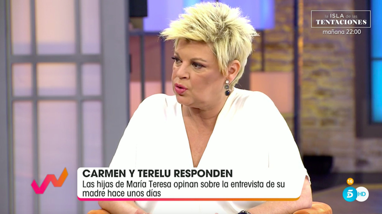 Terelu Campos da la cara en 'Viva la vida' en pleno conflicto de su madre con Jorge Javier / MEDIASET