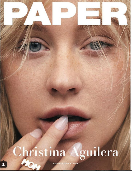 Christina Aguilera en la portada de la revista 'Paper'