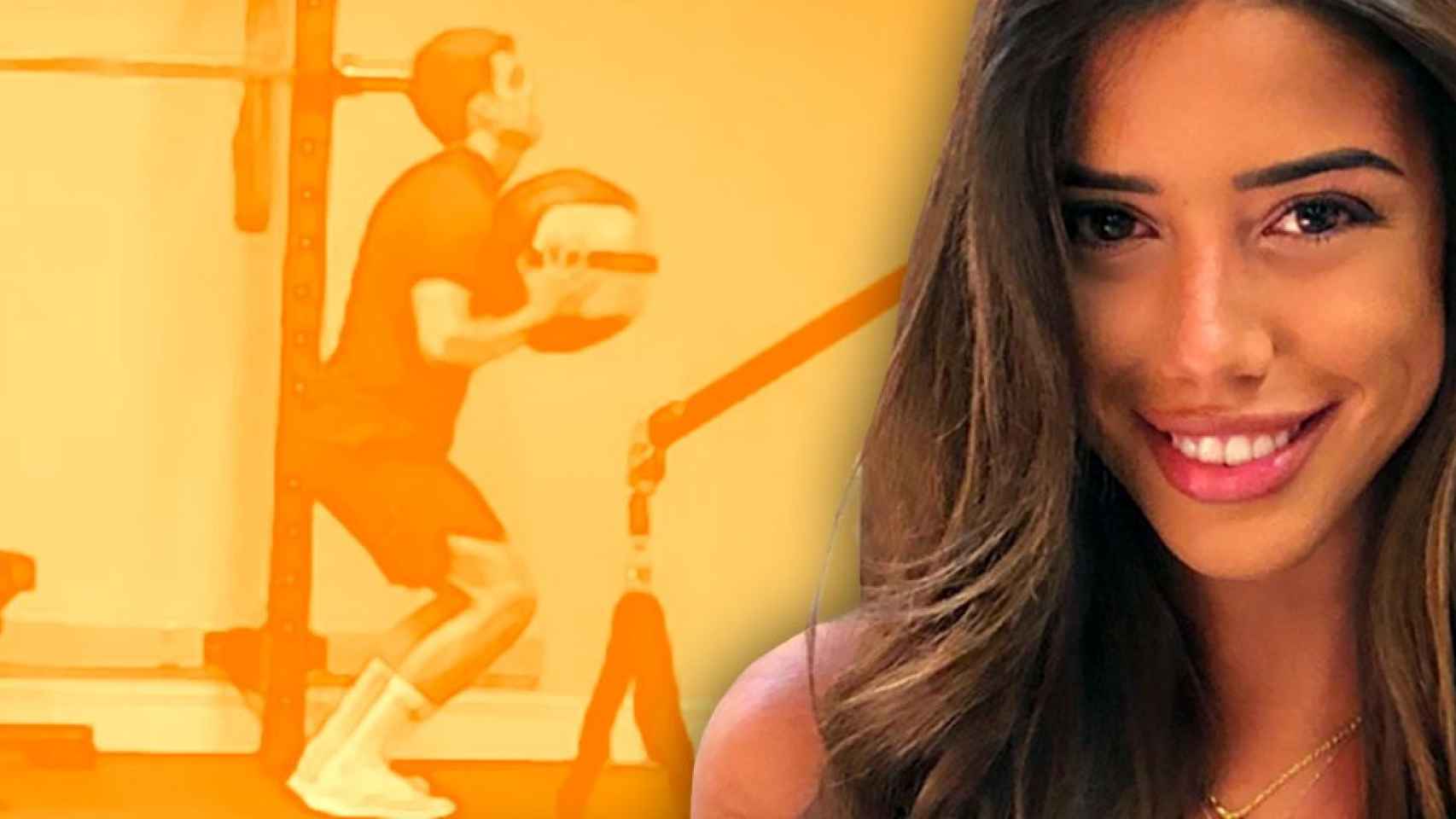 Nadia Avilés, orgullosa de Denis Suárez, que se ejercita en el gimnasio en los días festivos / FOTOMONTAJE DE CULEMANÍA