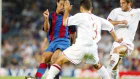 Ronaldinho Gaucho, en el partido del Gazpacho contra el Sevilla, en septiembre de 2003 / FCB