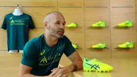 Iniesta en un acto de Asics / Asics