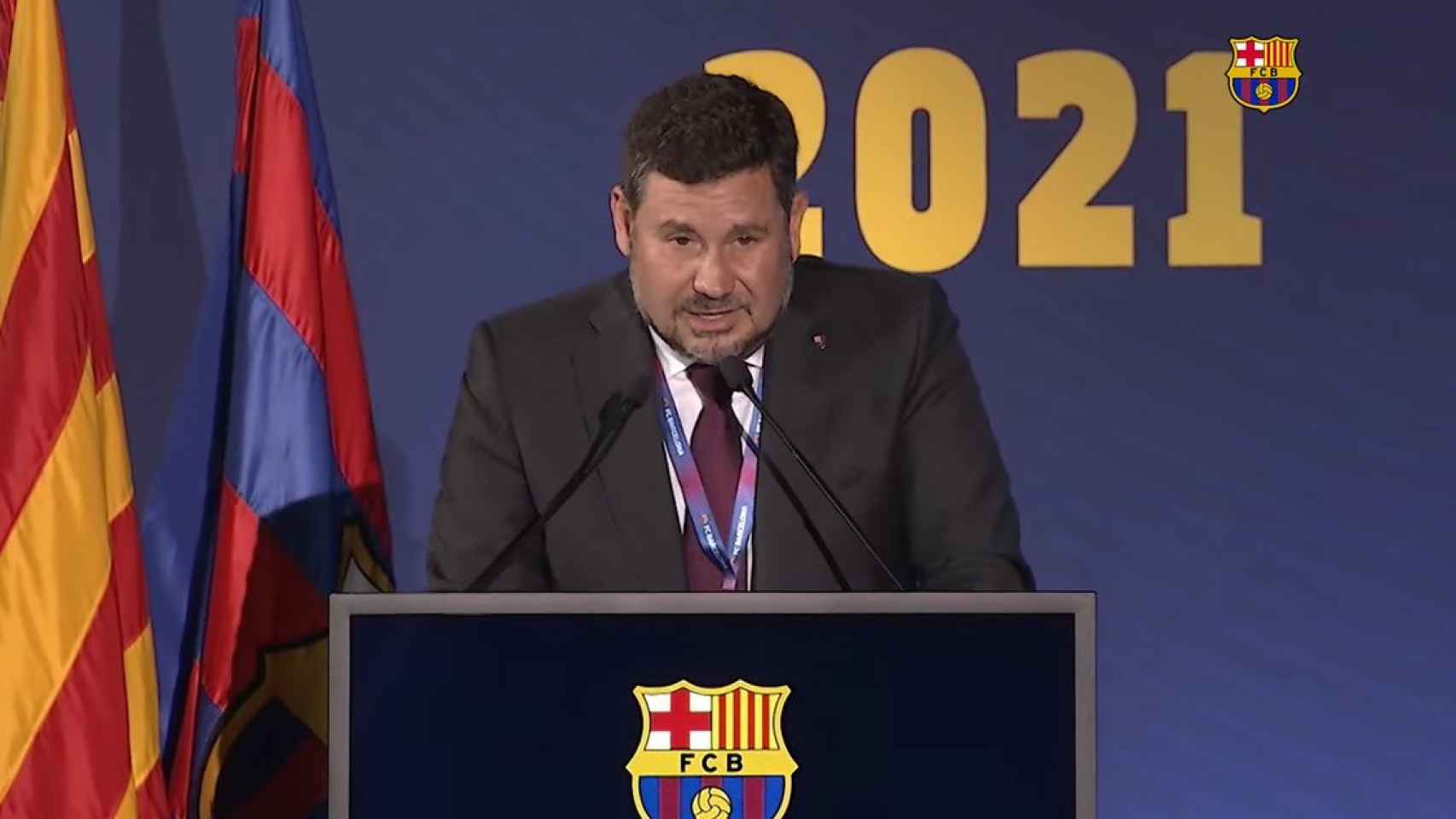 Eduard Romeu, en la Asamblea de Socios Compromisarios / FCB