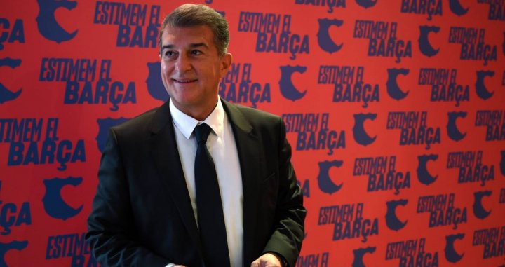 Laporta, durante un acto de su campaña | EFE