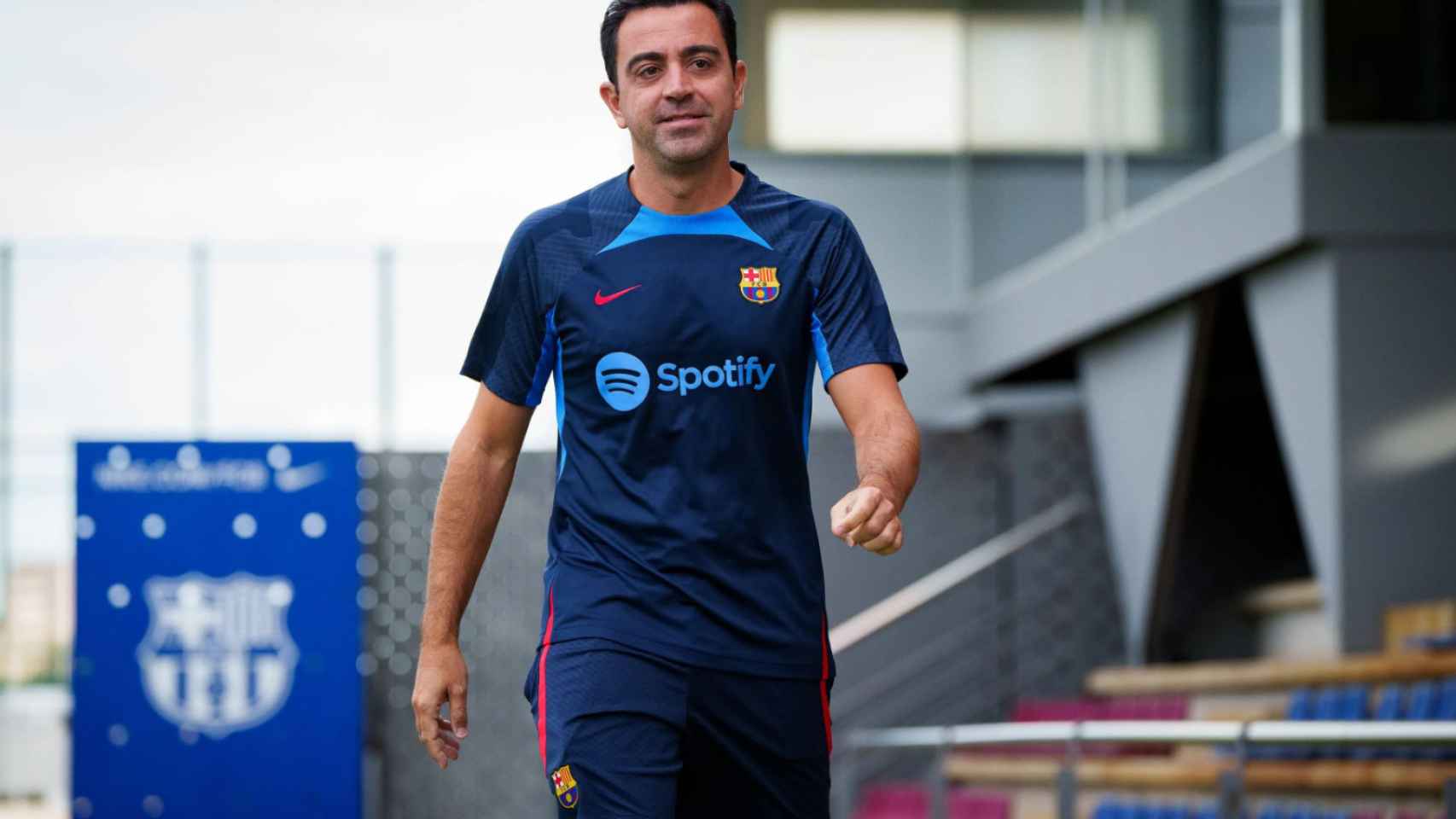 Xavi Hernández, durante un entrenamiento del Barça en la Ciudad Deportiva Joan Gamper / FCB