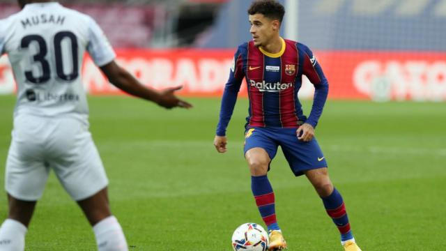 Coutinho durante el partido del Barça contra el Valencia / FC Barcelona