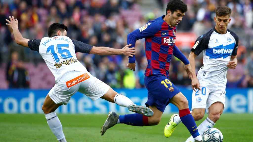 Carles Aleñá en un partido del Barça / EFE