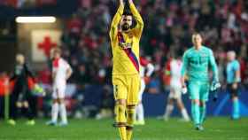 Piqué tras el duelo contra el Slavia de Praga / EFE