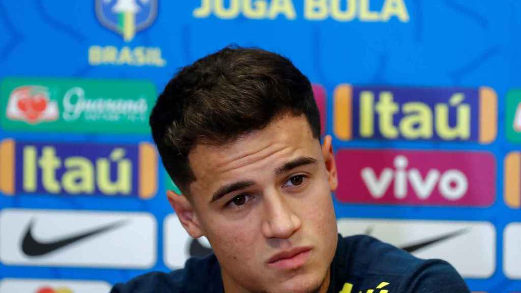 Philippe Coutinho en rueda de prensa con Brasil / EFE