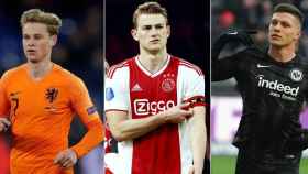 Frenkie de Jong, Matthijs de Ligt y Luka Jovic / MONTAJE CULEMANÍA