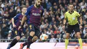 Una foto de Luis Suárez en la ejecución del penalti a lo panenka frente al Real Madrid / TWITTER