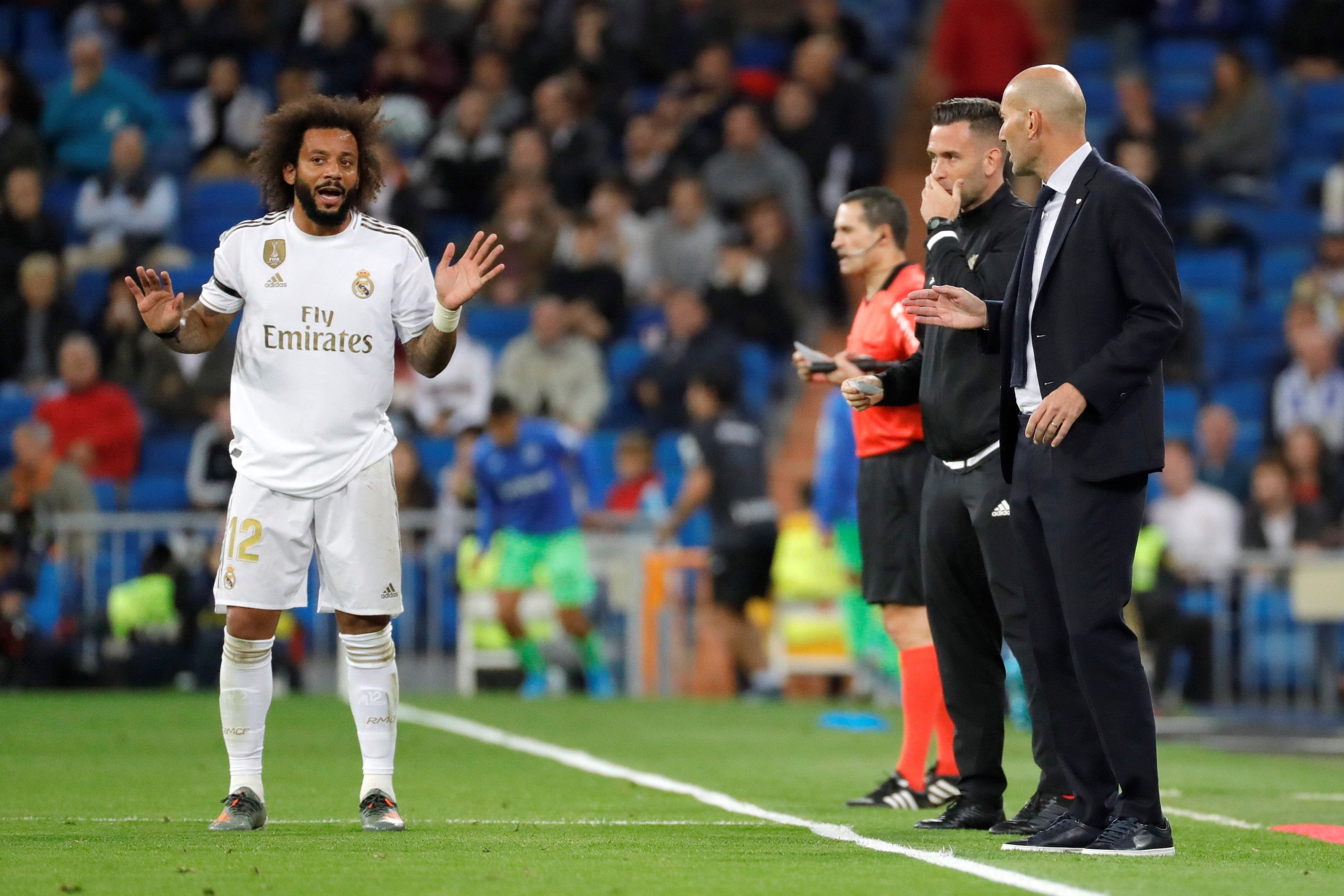 Marcelo en el choque contra el Leganés / EFE