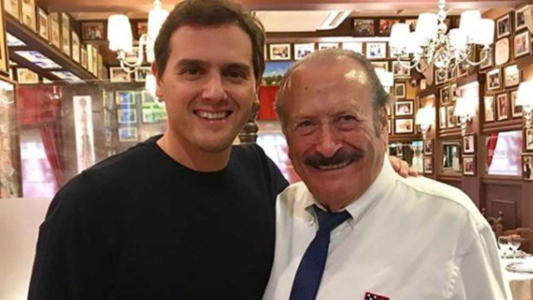 Albert Rivera junto a Silvestre Sánchez en el Salamanca