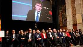 Pere Aragonès, junto a Quim Torra durante la creación del Consejo para la República en 2018 / EP