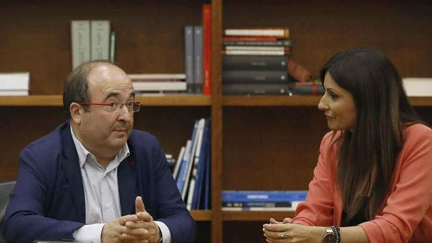 Miquel Iceta (PSC) y Lorena Roldán (Cs), en una imagen de archivo, escenificaron ayer las grietas del bloque constitucionalista / EFE