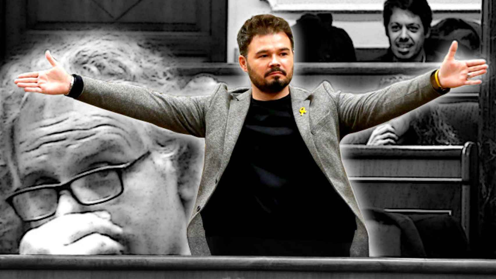 Los portavoces de ERC, Gabriel Rufián y Joan Tardà / FOTOMONTAJE DE CG