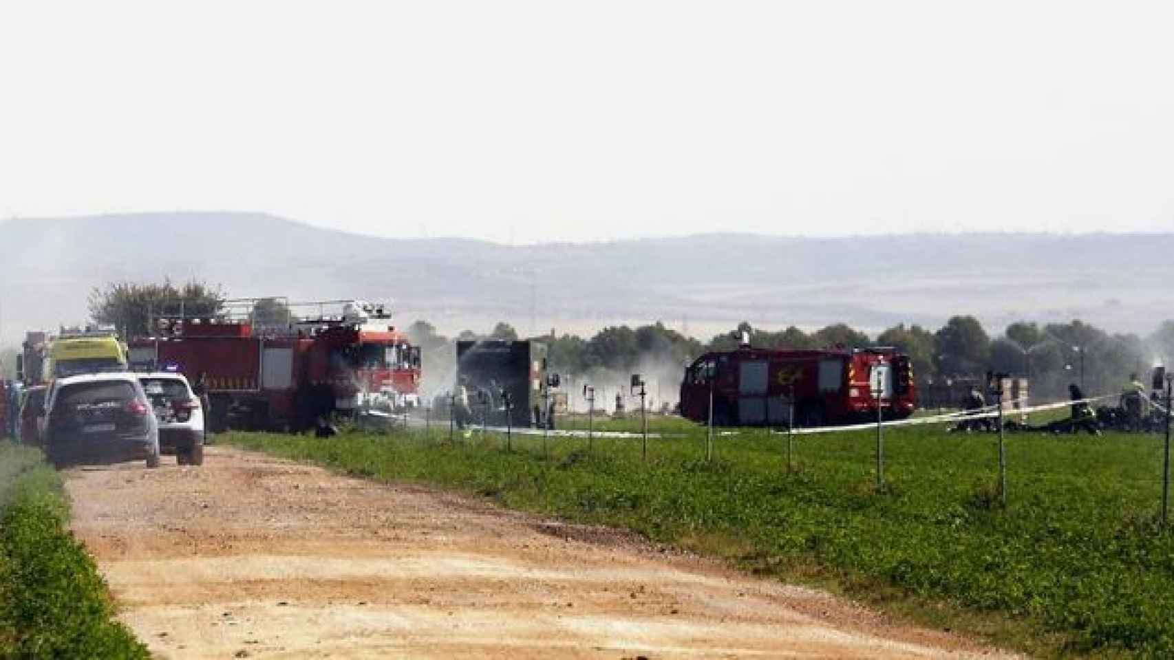 Lugar del accidente del Eurofighter en Albacete del que se han burlado algunos tuiteros / EFE