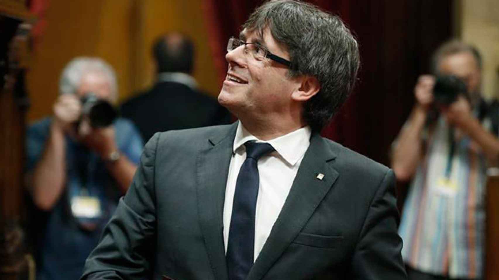 Carles Puigdemont, presidente de la Generalitat, en el último pleno de julio en el Parlament / EFE