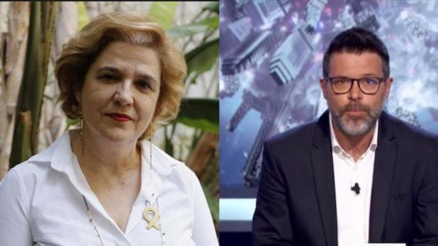 La periodista Pilar Rahola y el humorista Quequé / CG