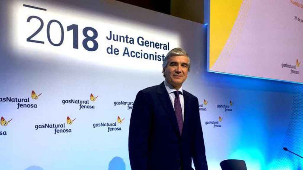 Francisco Reynés, presidente de Naturgy, en la última junta de accionistas de la energética / CG