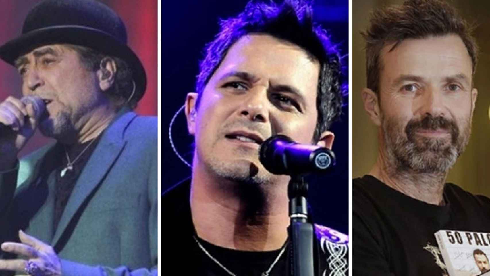 Joaquín Sabina, Alejandro Sanz y Pau Donés / EFE