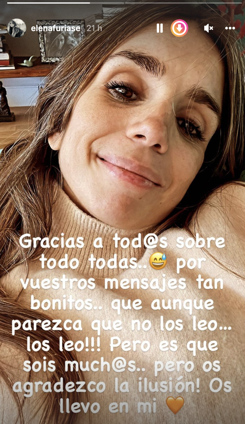 Historia de Elena Furiase en Instagram / @elenafuriase