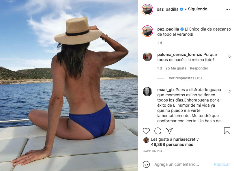 Publicación de Paz Padilla en Instagram / @paz_padilla