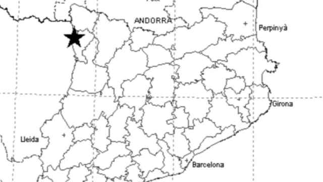 El epicentro del terremoto en Huesca / ICGC