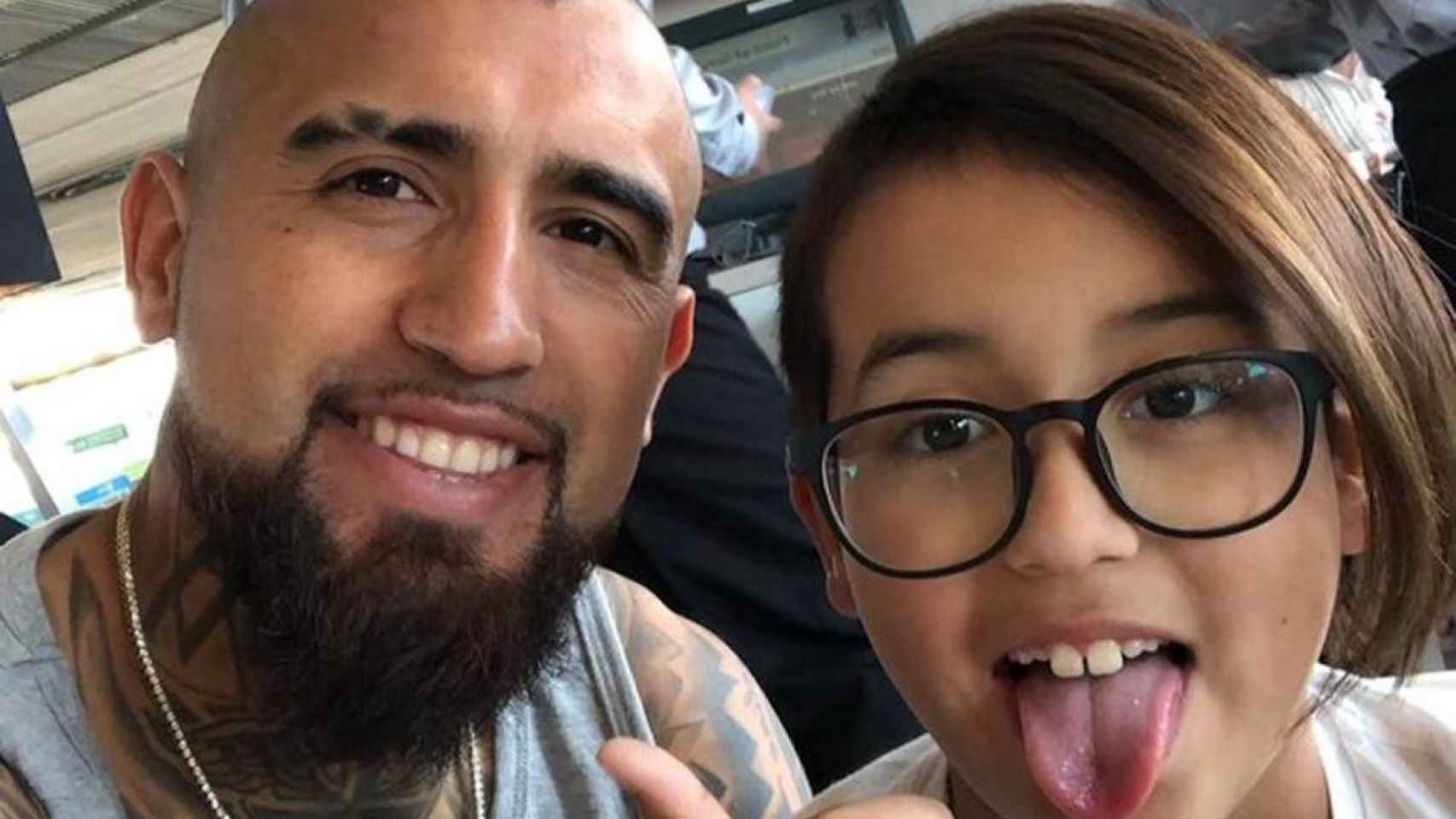 Arturo Vidal con su hijo Alonso Vidal 2