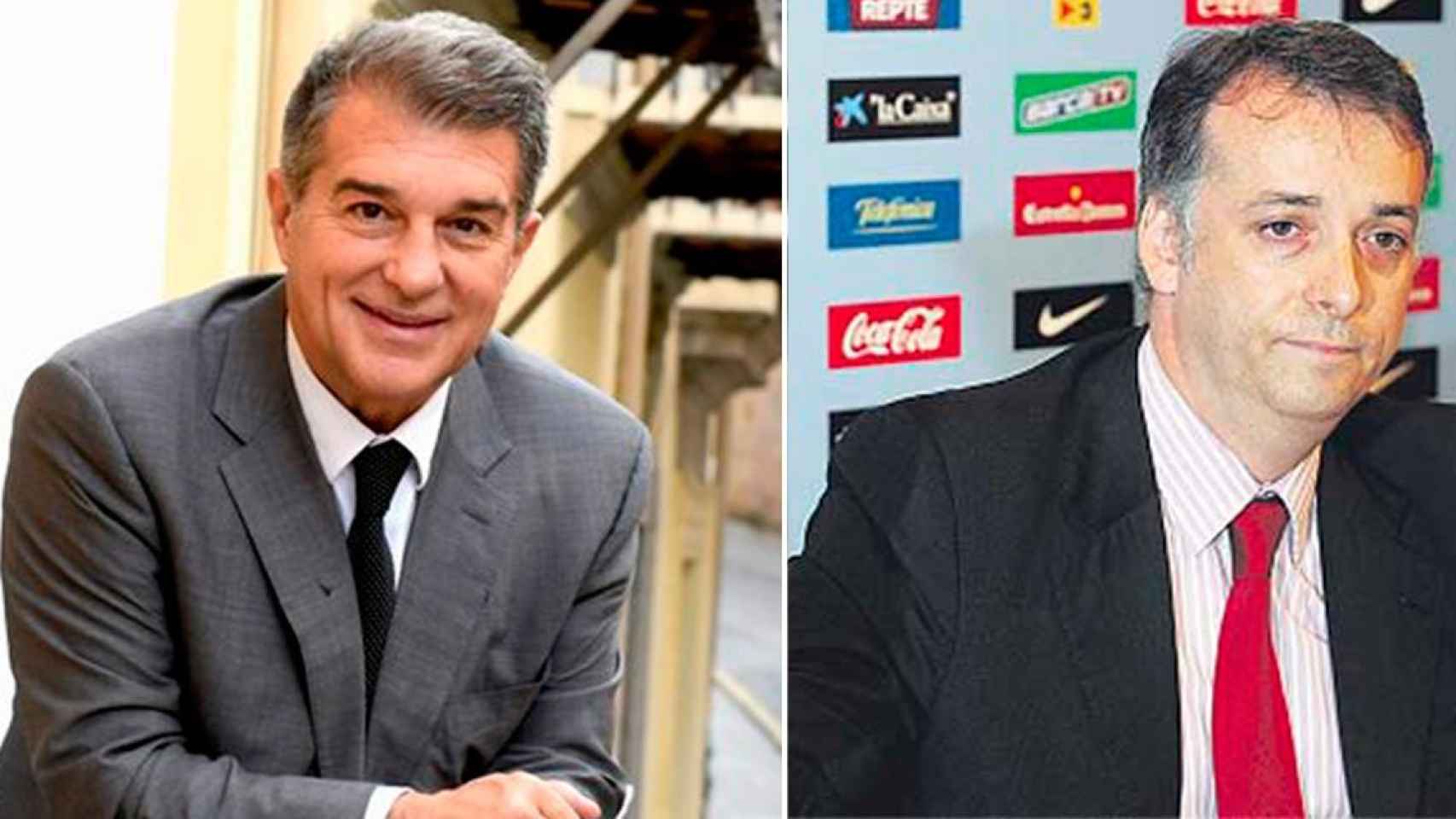 Joan Laporta y Alejandro Echevarría en un montaje / CULEMANÍA