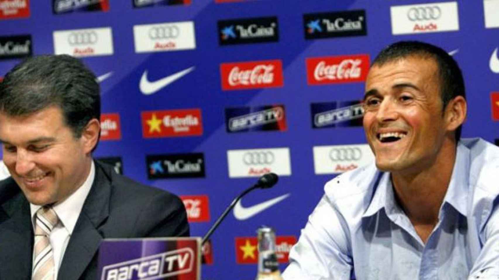 Joan Laporta con Luis Enrique / EFE