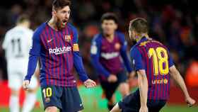 Messi y Alba celebran un gol con el Barça / REDES