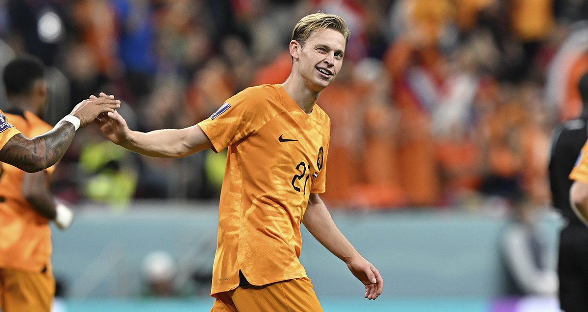 Frenkie de Jong, uno de los aprobados del Barça en la fase de grupos, tras anotar un gol en el Mundial / EFE