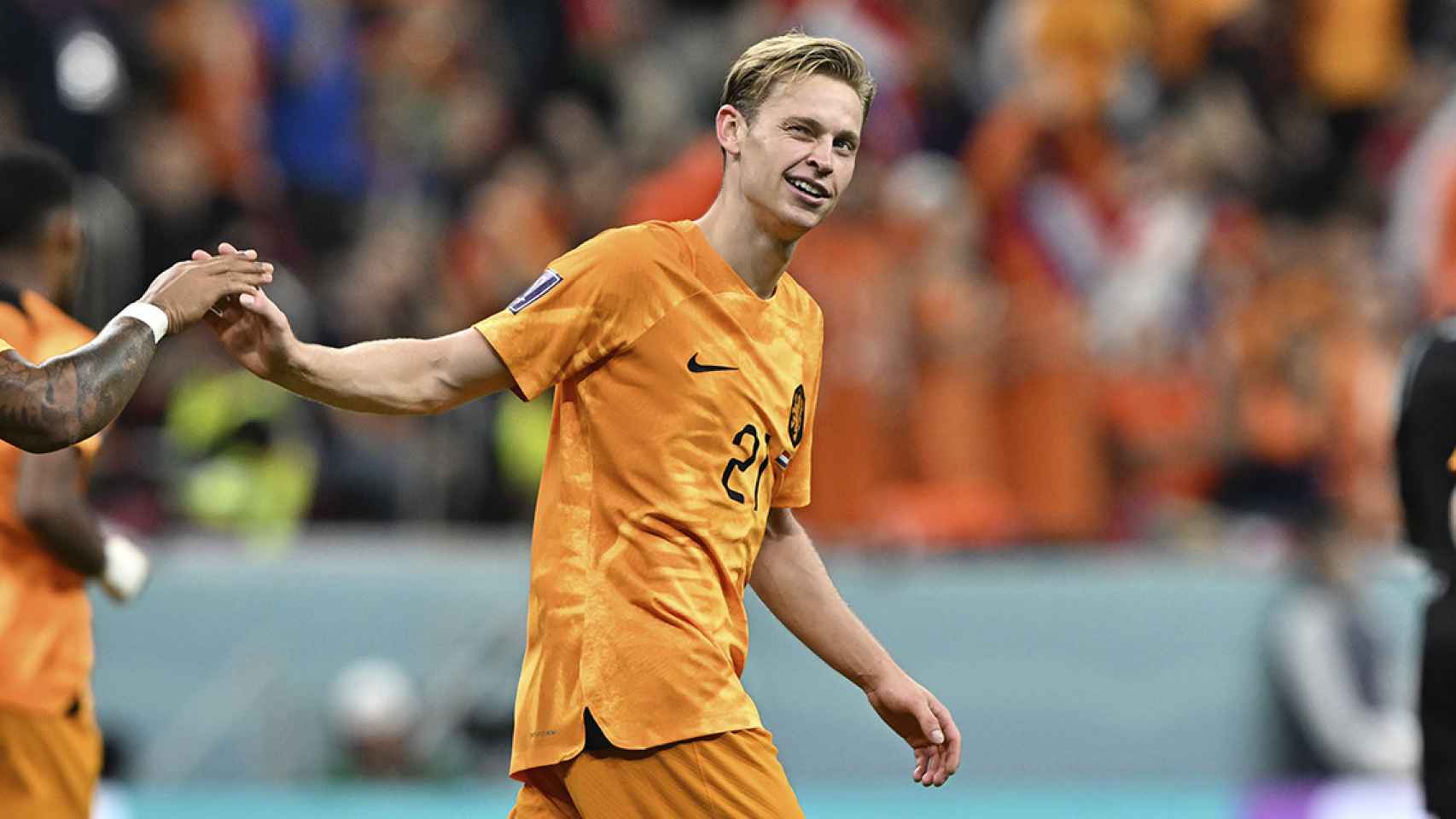 Frenkie de Jong, uno de los aprobados del Barça en la fase de grupos, tras anotar un gol en el Mundial / EFE