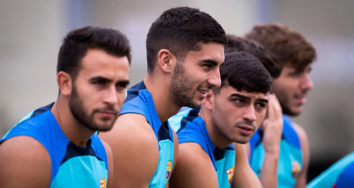 Ferran Torres, junto a sus amigos del alma en el Barça: Pedri y Eric García / FCB