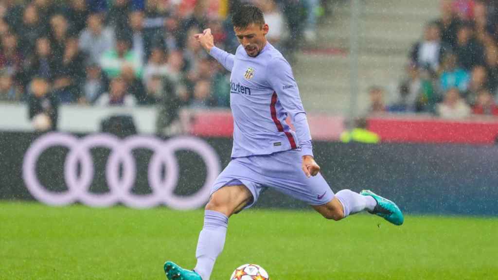 Lenglet jugando con el Barça / FCB