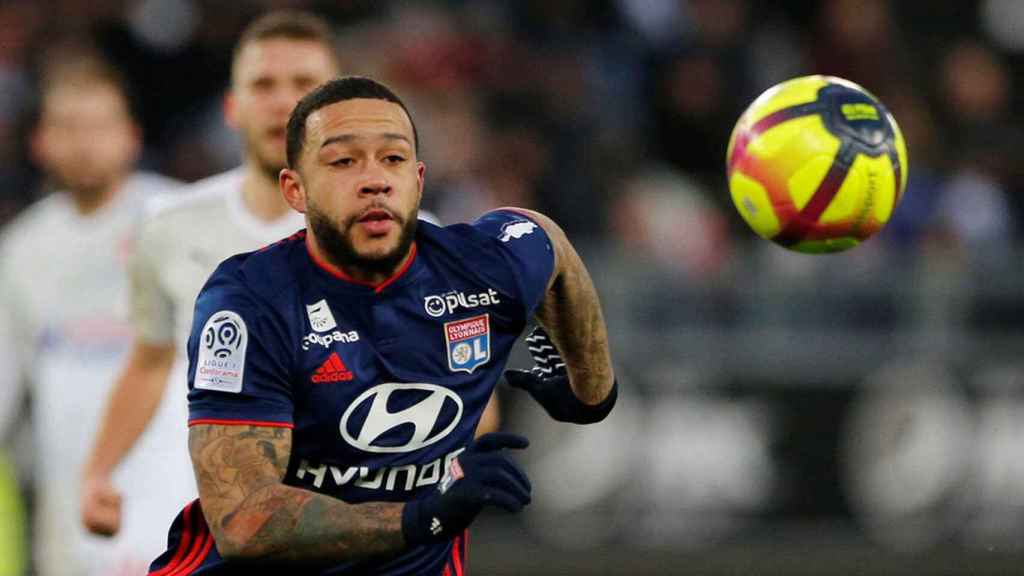 Memphis Depay en un partido del Olympique de Lyon / EFE