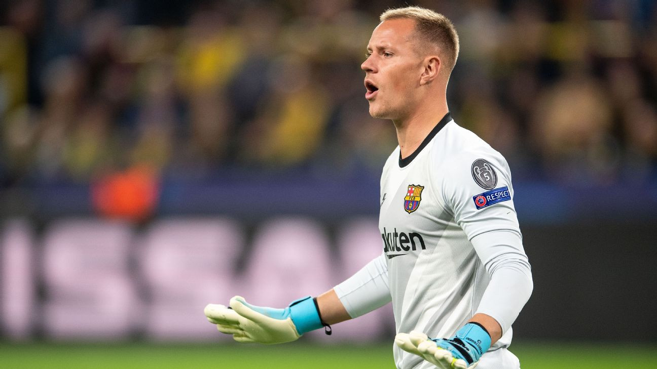 Ter Stegen se lamenta en un partido del Barça / EFE