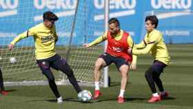 Arthur Melo durante un entrenamiento /FC BARCELONA