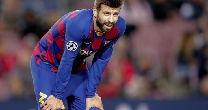 Piqué se desesperan ante la impotencia del Barcelona/ Blaugranas.