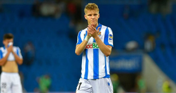 Martin Odegaard durante un encuentro con la Real Sociedad /REDES