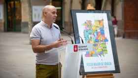 Eloi Badia, concejal Emergencia Climática y Transición Ecológica, en la presentación de la Fiesta Mayor de Gracia / EP